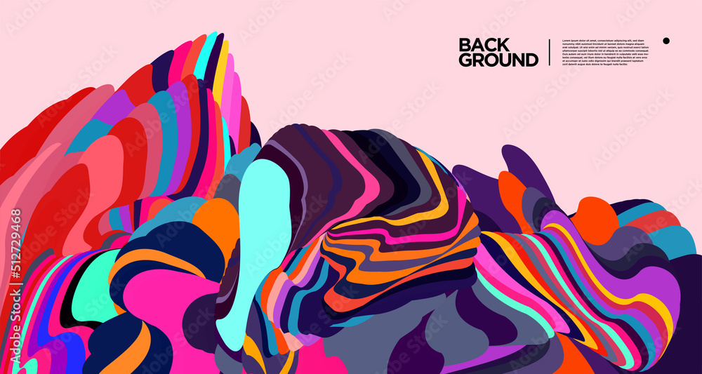 Poster vector colorful abstract fluid background for banner template