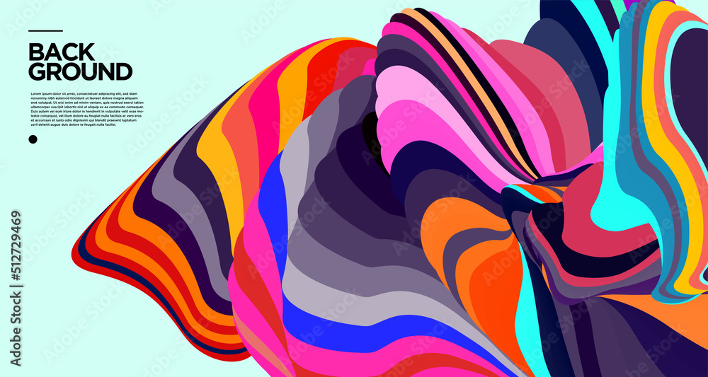 Poster vector colorful abstract fluid background for banner template