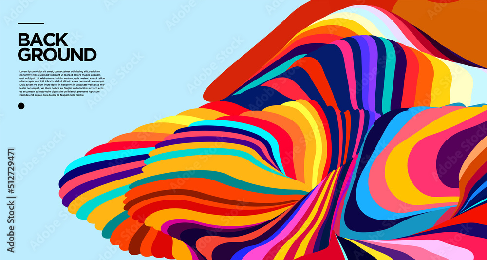 Poster vector colorful abstract fluid background for banner template