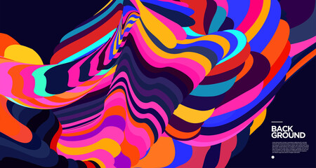 Vector colorful abstract fluid background for banner template