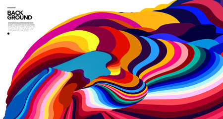 Vector colorful abstract fluid background for banner template