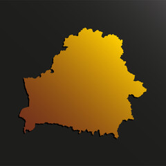 Vector map Belarus gold style, Europe country
