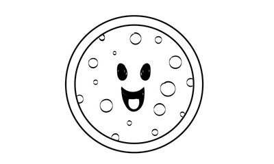 Printable Cute Food icon design use as poster, card, logo, flyer or T Shirt