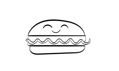 Printable Cute Food icon design use as poster, card, logo, flyer or T Shirt