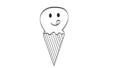 Printable Cute Food icon design use as poster, card, logo, flyer or T Shirt