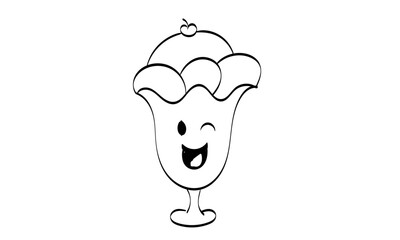 Printable Cute Food icon design use as poster, card, logo, flyer or T Shirt