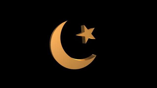 Moon And Star Transform, animation.Full HD 1920&times;1080.06 Second Long.Transparent Alpha video