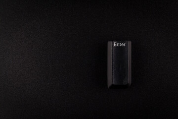 Enter button on black background