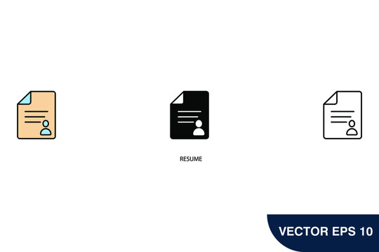 resume icons  symbol vector elements for infographic web