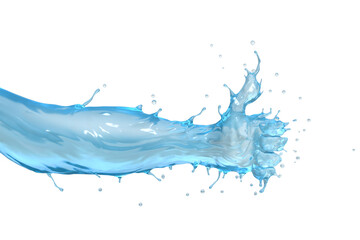 Obraz premium Water splash in form of strong arm thumb up, 3d rendering Include clipping path.