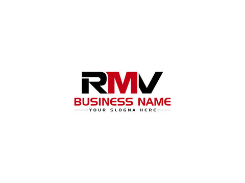 Minimalist RMV Logo Letter Vector, Colorful RM r m Logo Icon Design For Any Type Of Business