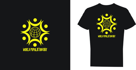 t-shirt design concept, world population day ready to print 