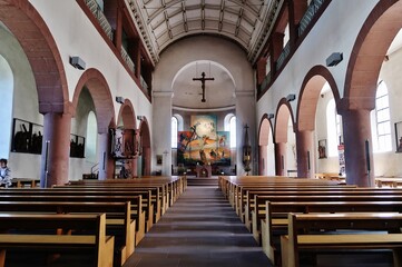 Fototapeta premium Miltenberg am Main, Stadtpfarrkirche, Innenraum