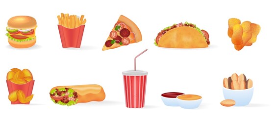 Fast Food Realistic Set