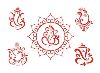 Ganesha, Aum, Hindu wedding card, Diwali, India	