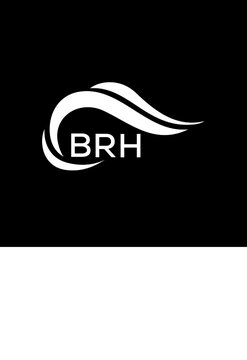 BRH letter logo. BRH best black ground vector image. BRH letter logo design for entrepreneur and business.

