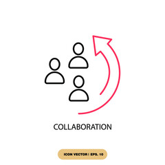 collaboration icons  symbol vector elements for infographic web