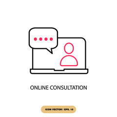 online consultation icons  symbol vector elements for infographic web