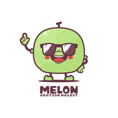 melon fruit cartoon. fresh fruit vector illustration