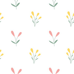 Summer minimal pastel floral pattern