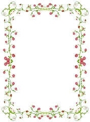 floral frame with roses