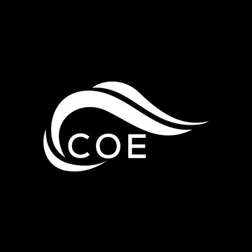 COE letter logo. COE best black ground vector image. COE letter logo design for entrepreneur and business.
