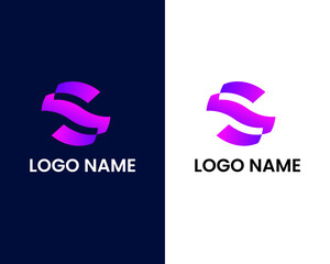 Fototapeta letter o and s modern logo design template obraz