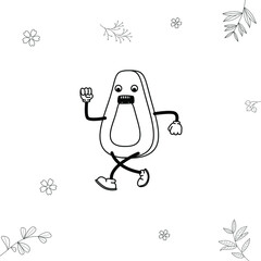 hand drawn vector illustration of a snowman