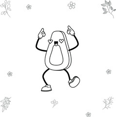 hand drawn vector illustration of a snowman