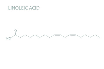 Linoleic acid molecular skeletal chemical formula.	
