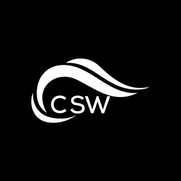 CSW letter logo. CSW best black ground vector image. CSW letter logo design for entrepreneur and business.