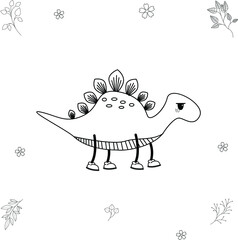 christmas card with dinosaurus