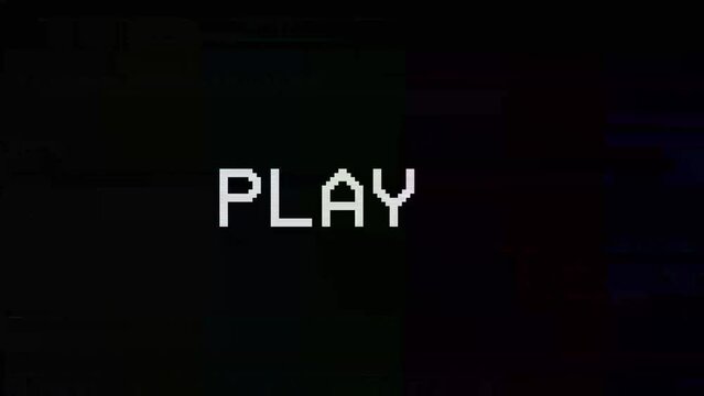 Vintage VHS (Video Home System) defects noise and artifacts effect. 4k glitch effect.