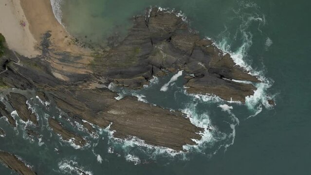 ondarrua flysch view from the air