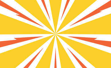 Pop vintage radial sunburst background banner. Template for presentation, social media, creative studio, mockup