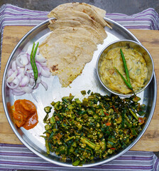 Bhindi Masala is a North Indian curried dish featuring tender okra pods, piquant onions, tangy tomatoes, bold spices and herbs. It is a popular dish and served in many restaurants. I share a delicious