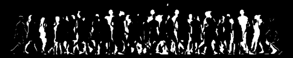 The crowd silhouette vector illustration