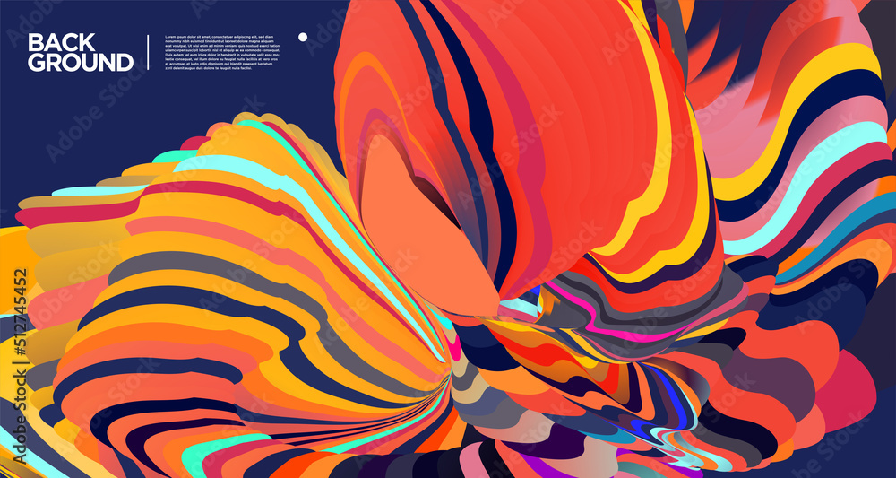 Poster vector colorful abstract fluid background for banner template