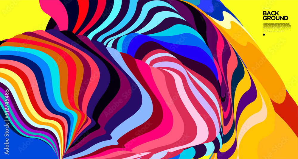 Poster vector colorful abstract fluid background for banner template