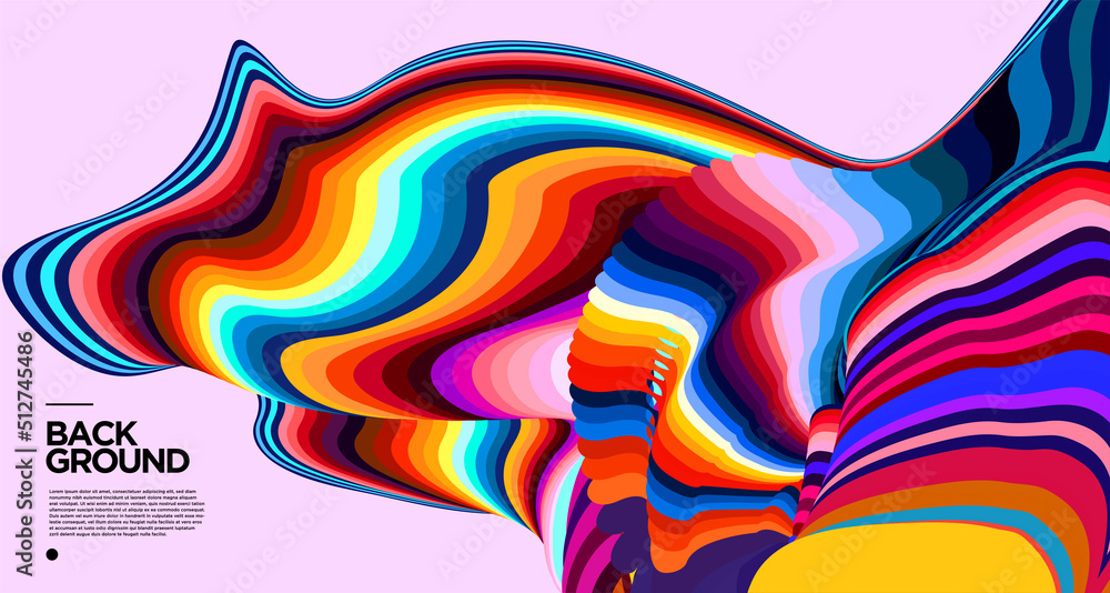 Aufkleber vector colorful abstract fluid background for banner template