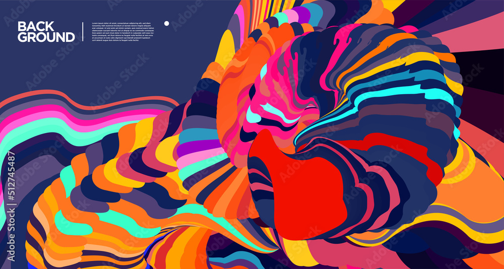 Poster vector colorful abstract fluid background for banner template