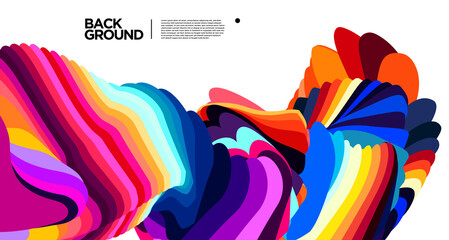 Vector colorful abstract fluid background for banner template
