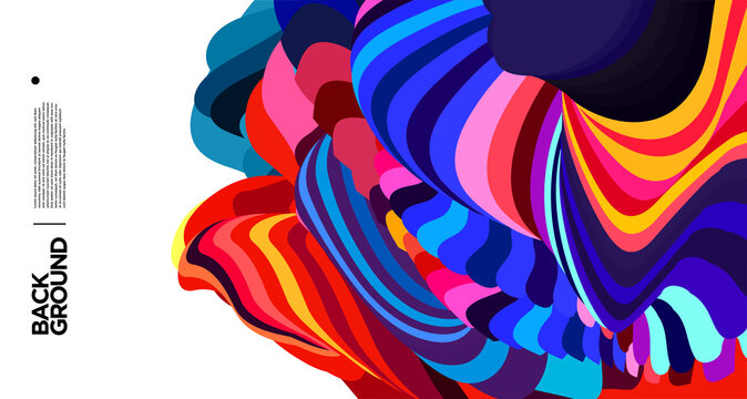 Vector colorful abstract fluid background for banner template