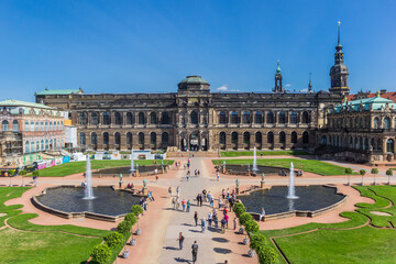 Central square of the Zwinger buildings in Dresden, Germany