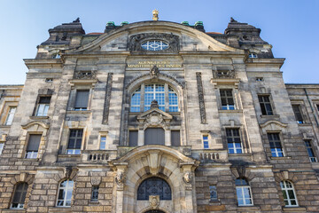 Facade of a government building in Dresden, Germany