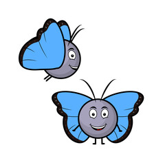cute butterfly in cartoon style