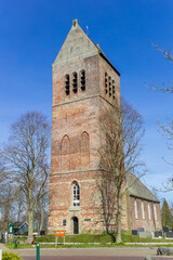 Fototapeta na wymiar Historic church of Frisian town Wijckel in Gaasterland, Netherlands