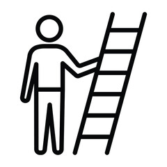 achievement stairs Vector icon which is suitable for commercial work and easily modify or edit it

