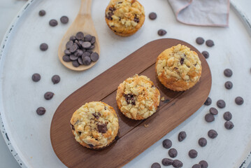 sweet home made chocolate muffins