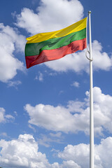 flag of Lithuania flying in the wind